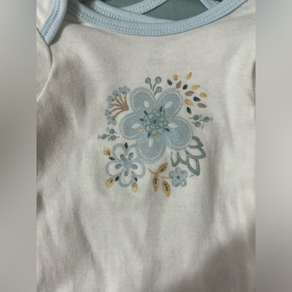 Kyle and Deena 5 piece grow with me onesie set 0-3mth 3-6 mth light blues NWT - Picture 3 of 12